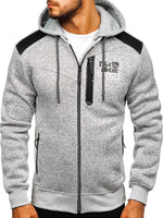 Mens Hoodies Men Zipper Hooded Slim