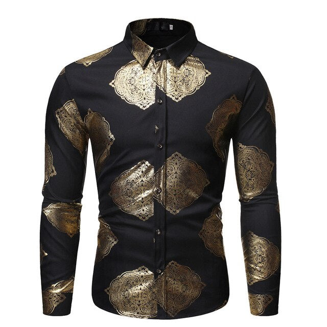 New Men Casual Long Sleeve Shirt Men's Slim Fit