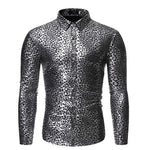 Men's Personality Leopard Printed Shirt Male Social