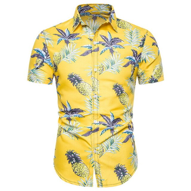 Men's Fashion Print Shirts Casual Button Down