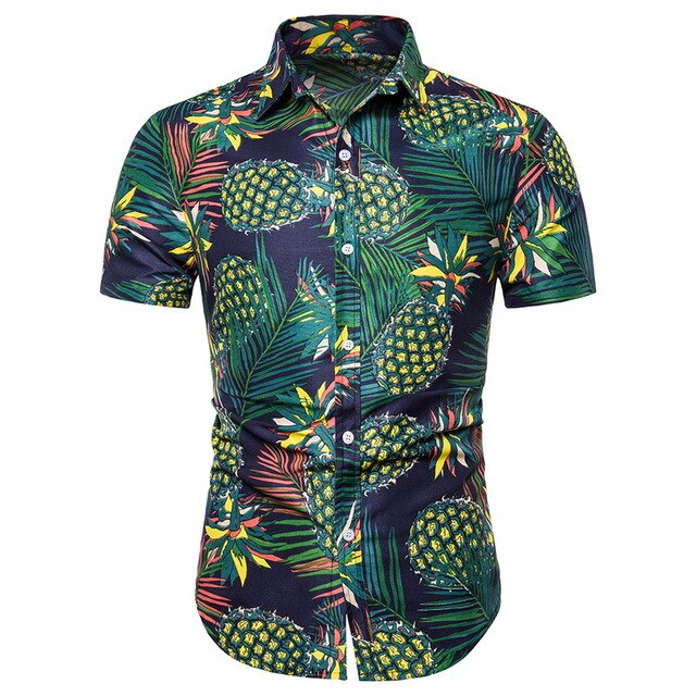 Men's Fashion Print Shirts Casual Button Down