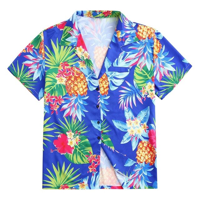 Hawaiian Shirt Tropical Summer Cotton Linen