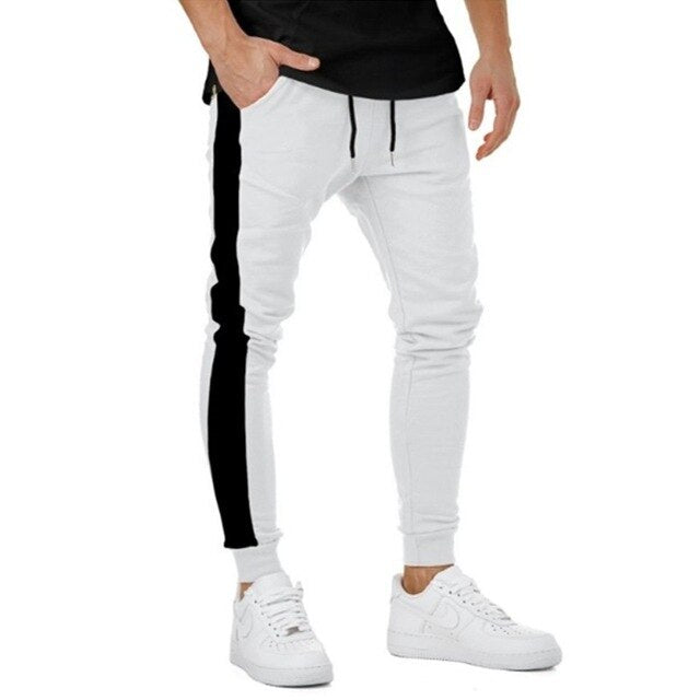 Men Side Striped Patchwork Pants