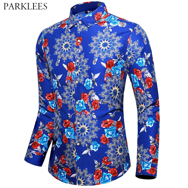 2020 Casual Slim Fit Men Dress Shirts Party