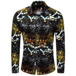 Colorful Splash Ink Men Shirts Shiny Nightclub Party