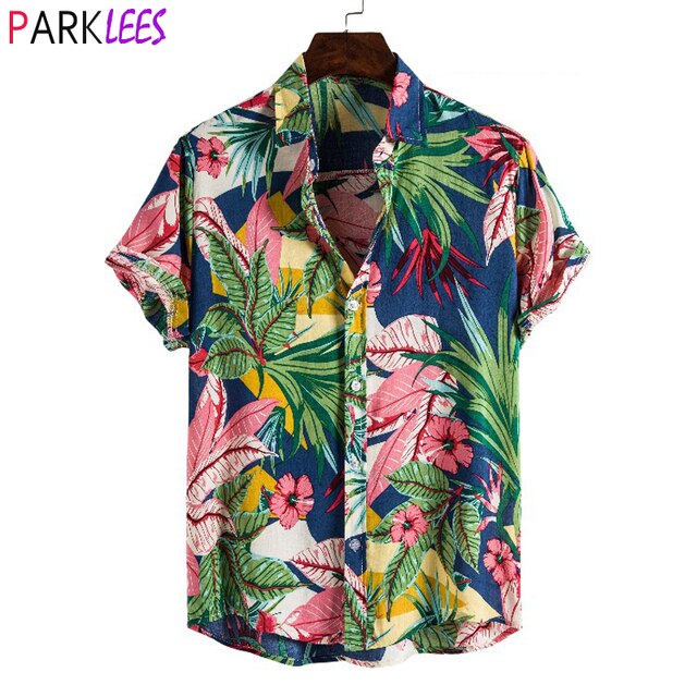 Floral Hawaiian Shirts for Men 2020 Funky Casual