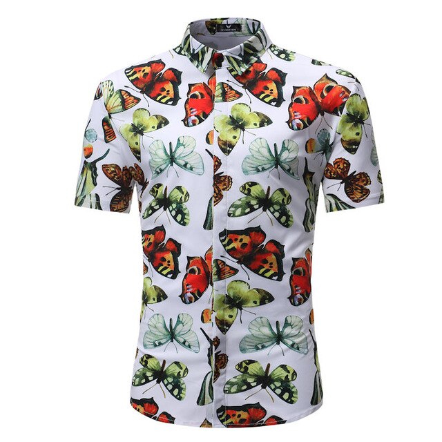 Mens Hawaiian Shirt Male Casual  masculina