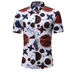 Mens Hawaiian Shirt Male Casual  masculina