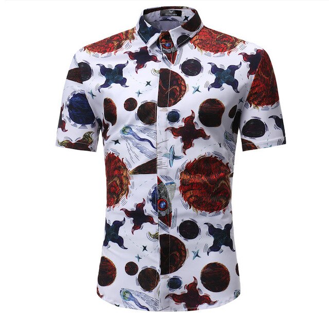 Mens Hawaiian Shirt Male Casual  masculina