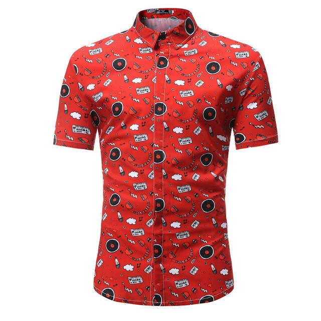 Mens Hawaiian Shirt Male Casual  masculina