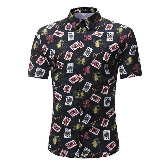 Mens Hawaiian Shirt Male Casual  masculina