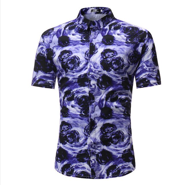 Mens Hawaiian Shirt Male Casual  masculina