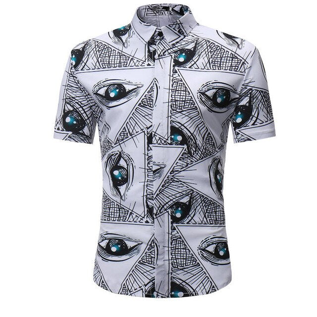 Mens Hawaiian Shirt Male Casual  masculina