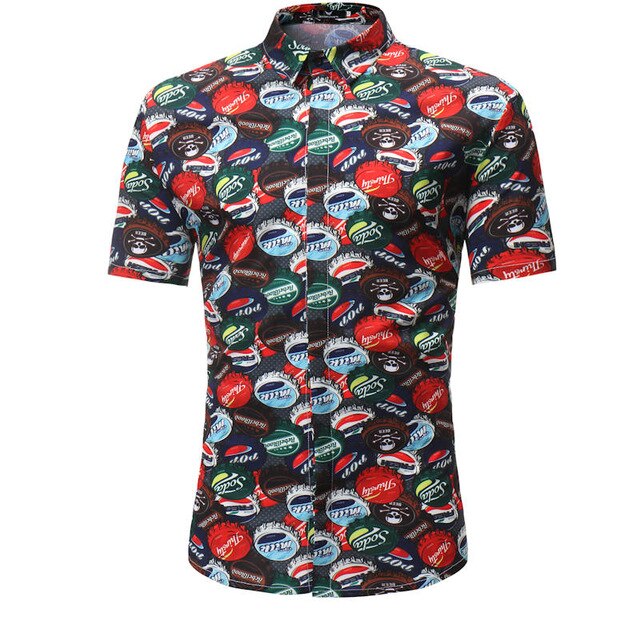 Mens Hawaiian Shirt Male Casual  masculina