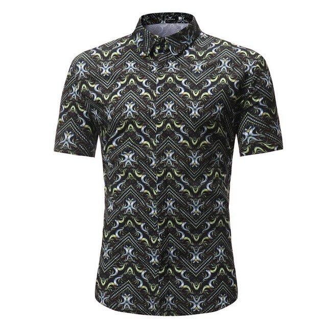 Mens Hawaiian Shirt Male Casual  masculina