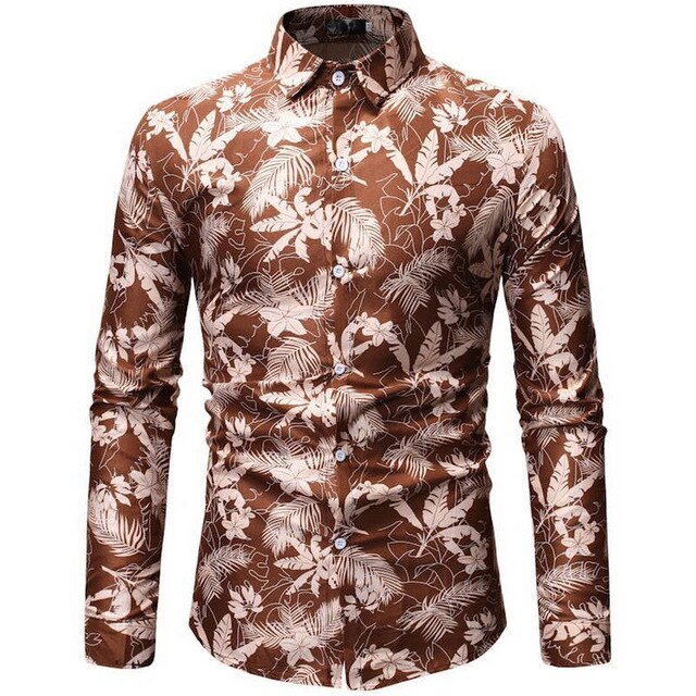 2020 Mens Hawaiian Shirt Male Casual