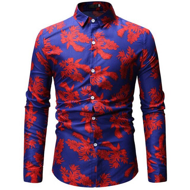 2020 Mens Hawaiian Shirt Male Casual