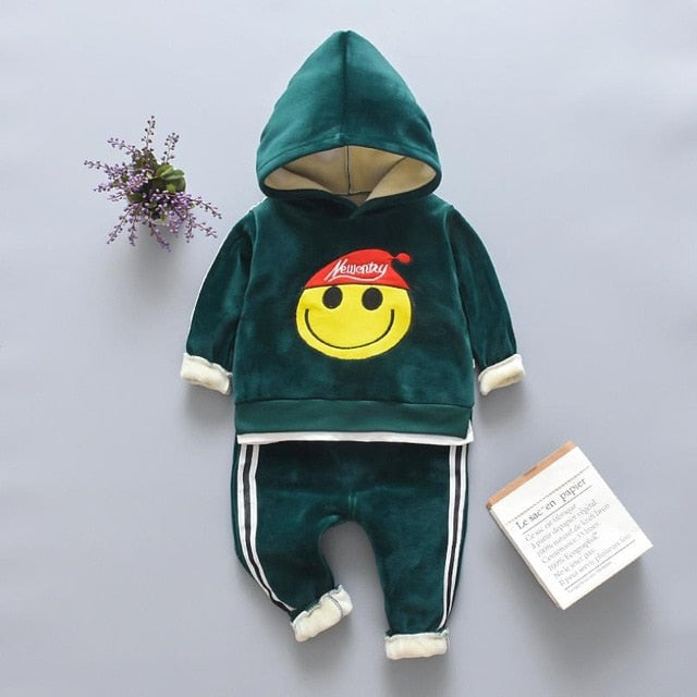 Autumn and winter Baby Boys Girls Hooded Warm Camouflage