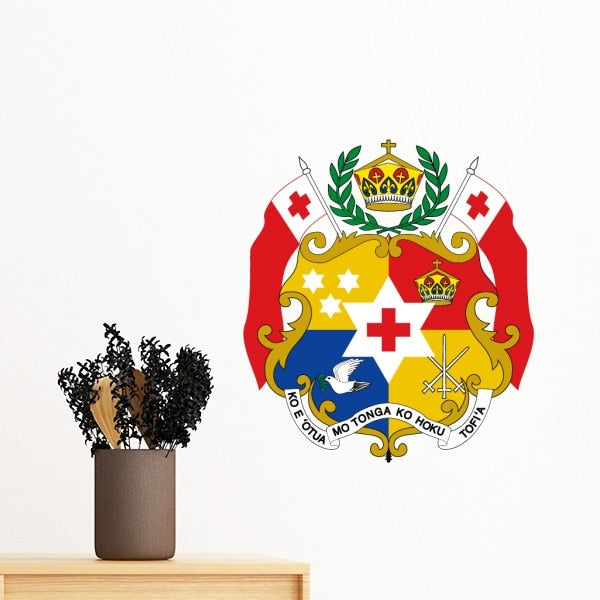 Tonga Oceania National Emblem Removable Wall Sticker