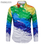 Fashion Splash Ink Printed Men Shirts