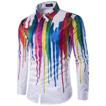 Fashion Splash Ink Printed Men Shirts