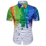 Fashion Splash Ink Printed Men Shirts