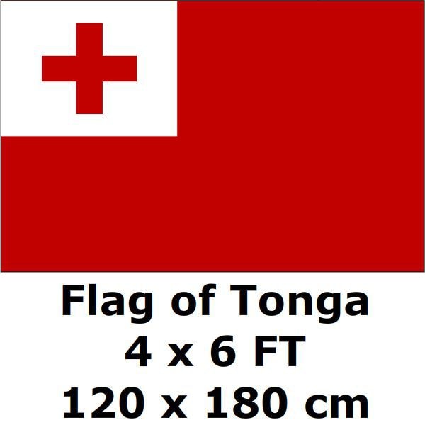 Tonga Flag 120 x 180 cm 100D Polyester