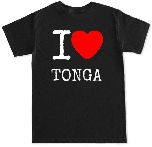 Tonga Football Soccer Men'S Black T Shirt 2018