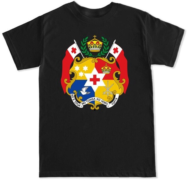 Tonga Football Soccer Men'S Black T Shirt 2018