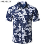 Summer Beach Hawaiian Shirt Men Classic Button Down