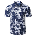 Summer Beach Hawaiian Shirt Men Classic Button Down