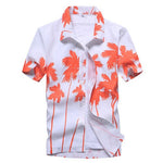 Summer Beach Hawaiian Shirt Men Classic Button Down