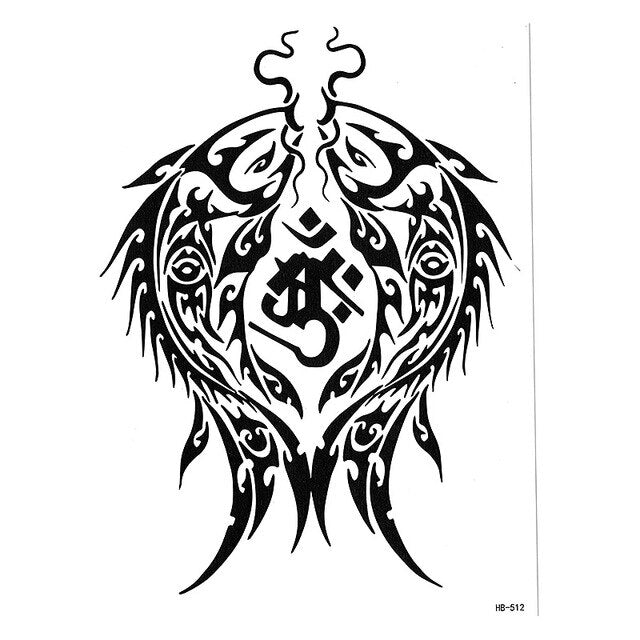 Polynesian temporary tattoo