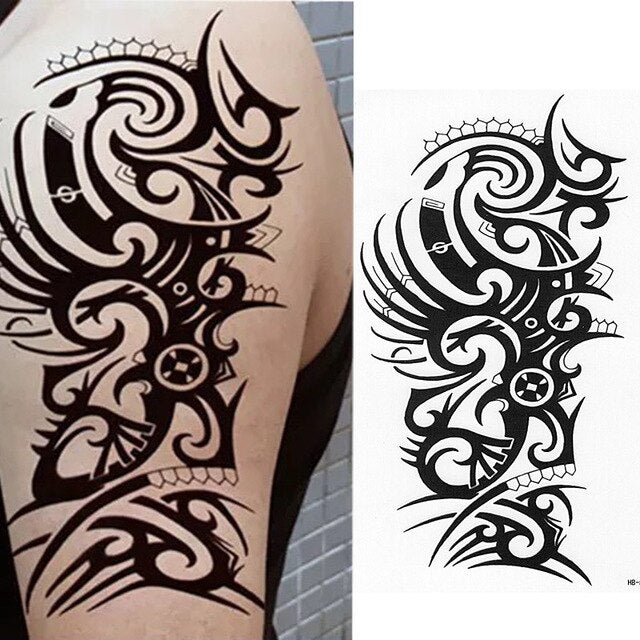 Polynesian temporary tattoo