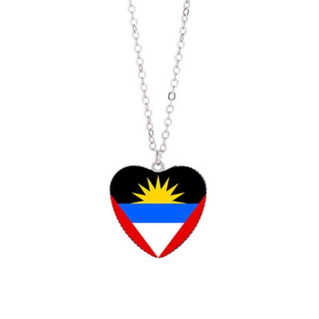 European and Samoa flag necklace