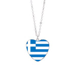 European and Samoa flag necklace