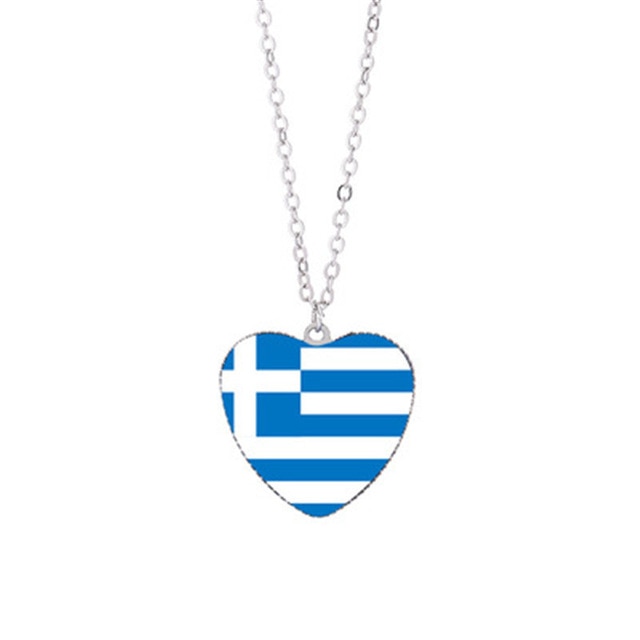 European and Samoa flag necklace