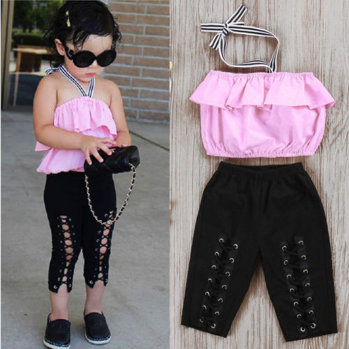 2pcs Fashion Girls Clothing Set Summer Baby Girls Clothes