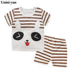 Summer Short Sleeve T-shirt Shorts 2pcs Suit Children Set