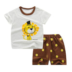 Summer Short Sleeve T-shirt Shorts 2pcs Suit Children Set