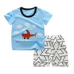 Summer Short Sleeve T-shirt Shorts 2pcs Suit Children Set