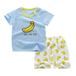 Summer Short Sleeve T-shirt Shorts 2pcs Suit Children Set