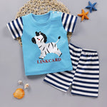 Summer Short Sleeve T-shirt Shorts 2pcs Suit Children Set