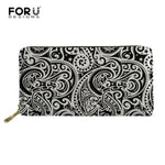 Long Wallets Polynesian Zipper Leather Wallet