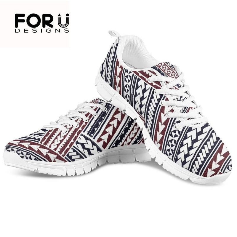 Sneakers Women Flats Brand Designer Polynesian style