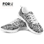 Sneakers Women Flats Brand Designer Polynesian style