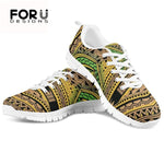 Sneakers Women Flats Brand Designer Polynesian style