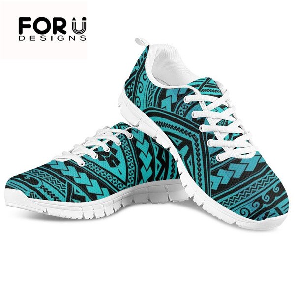 Sneakers Women Flats Brand Designer Polynesian style