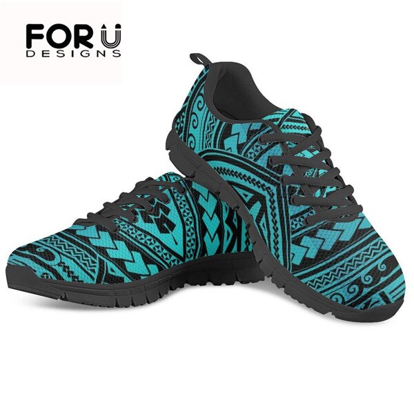 Sneakers Women Flats Brand Designer Polynesian style