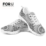 Sneakers Women Flats Brand Designer Polynesian style